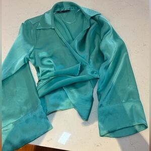 Blue Green Zara Blouse 🩵